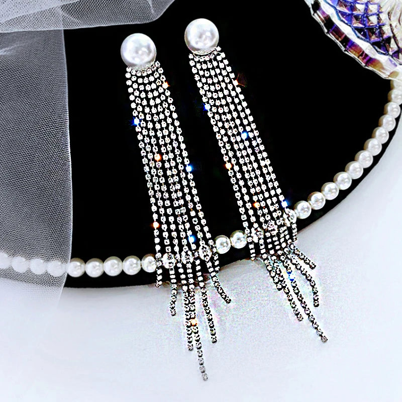 Crystal Vine Drop Earrings