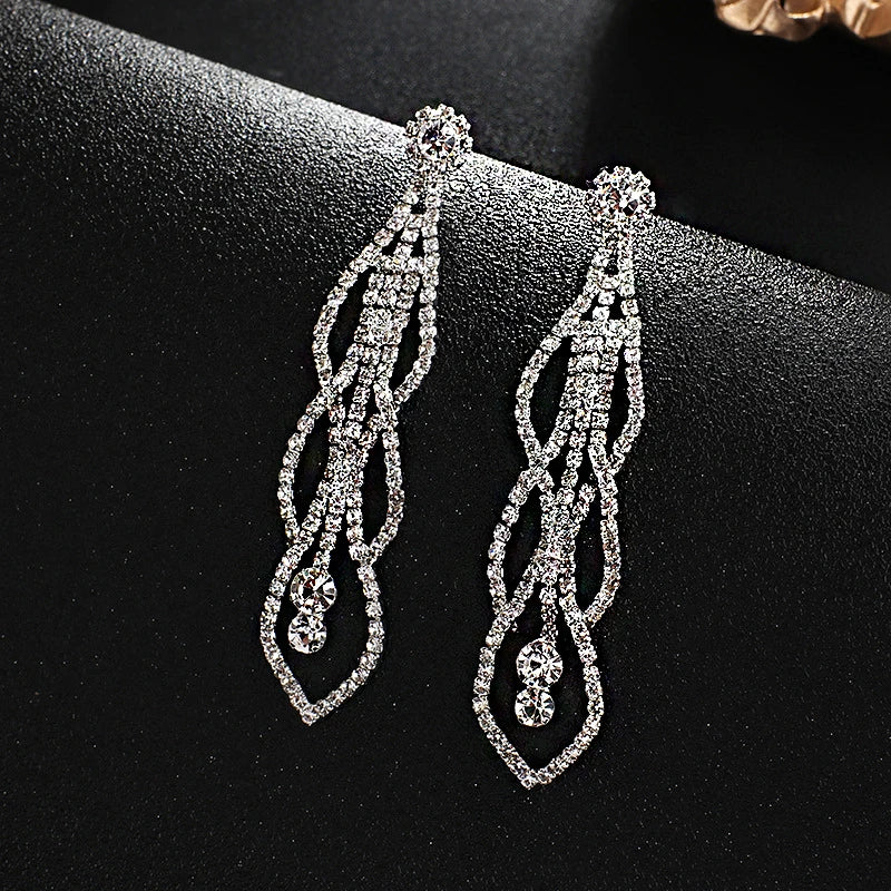 Crystal Vine Drop Earrings
