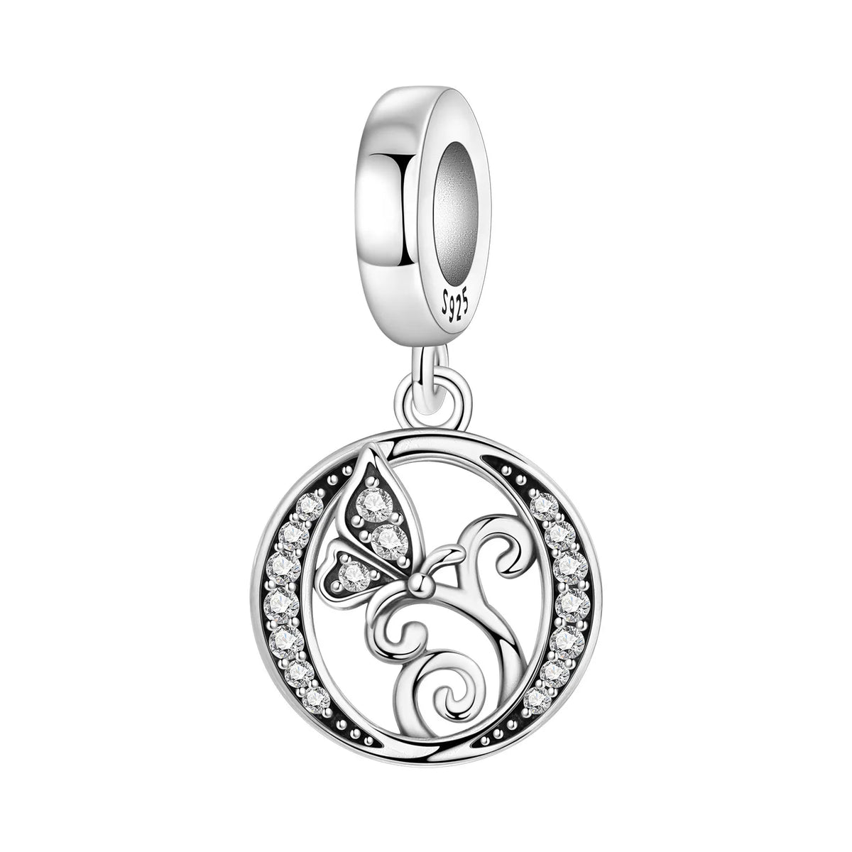 Zircon Letter Dangle Bead