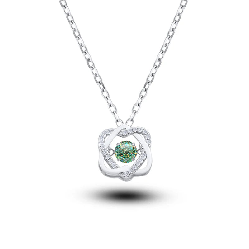 Moissanite Knot Pendant Necklace