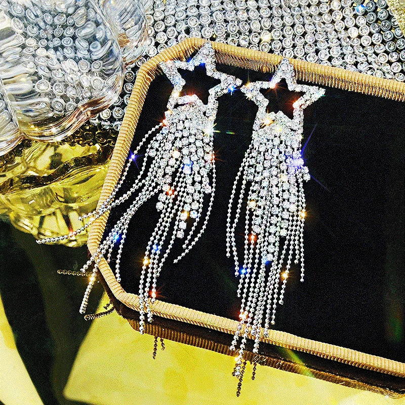 Crystal Vine Drop Earrings