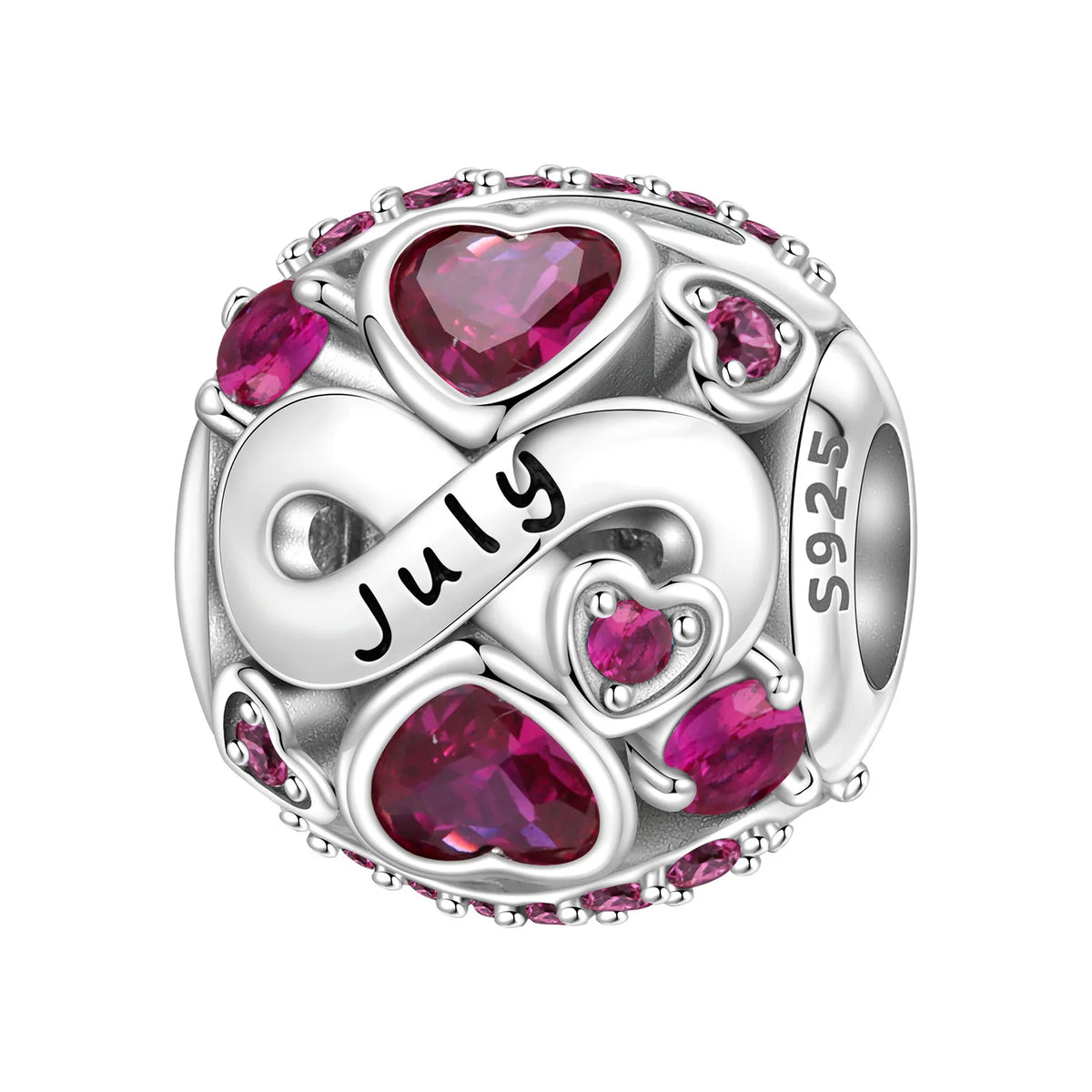 Silver Scroll Alphabet Charm