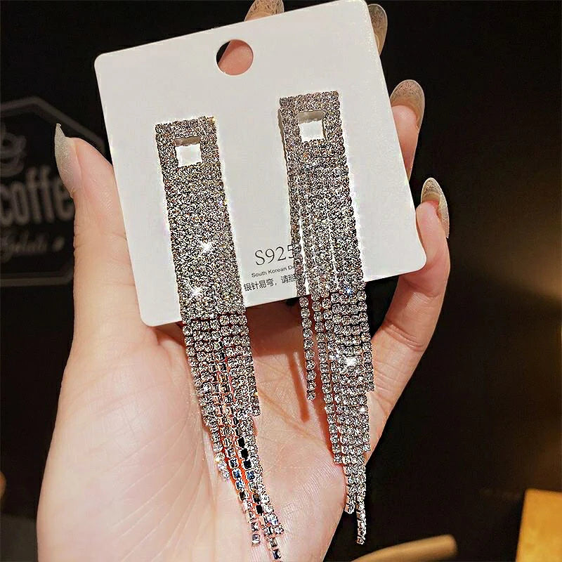 Crystal Vine Drop Earrings