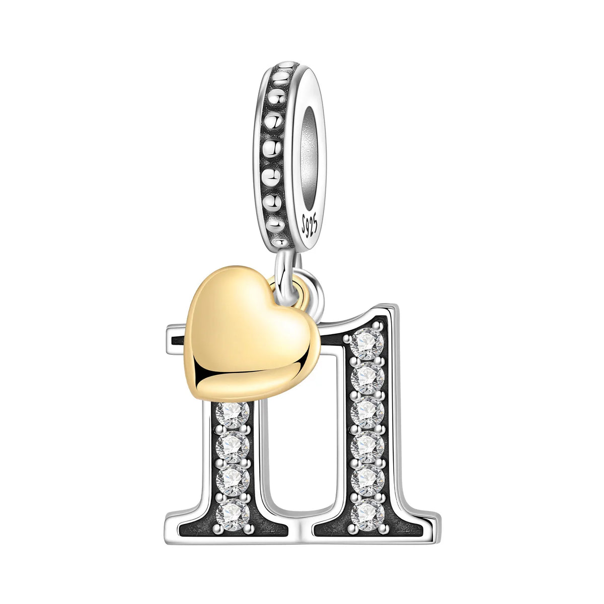 Zircon Butterfly Letter Charm