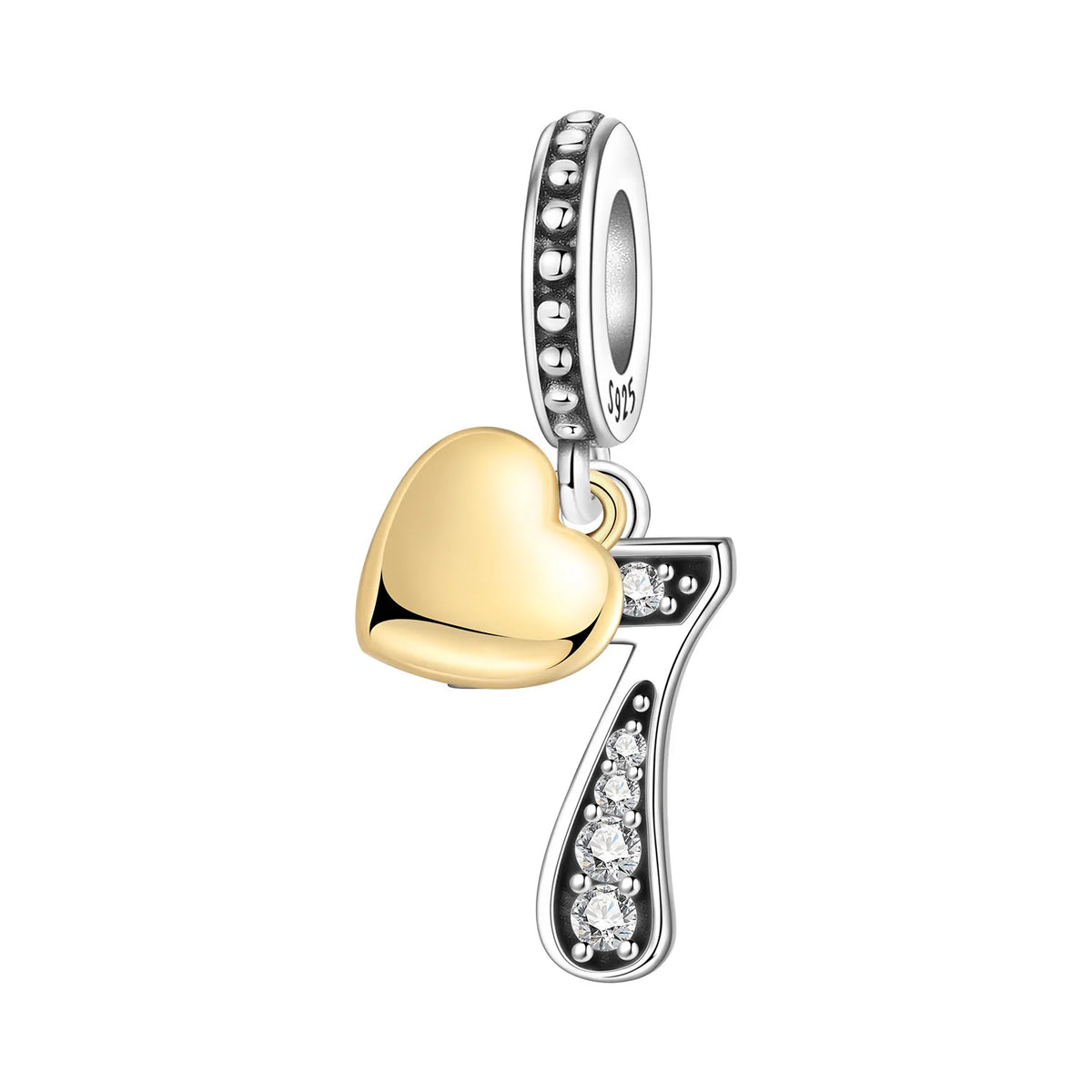 Zircon Butterfly Letter Charm