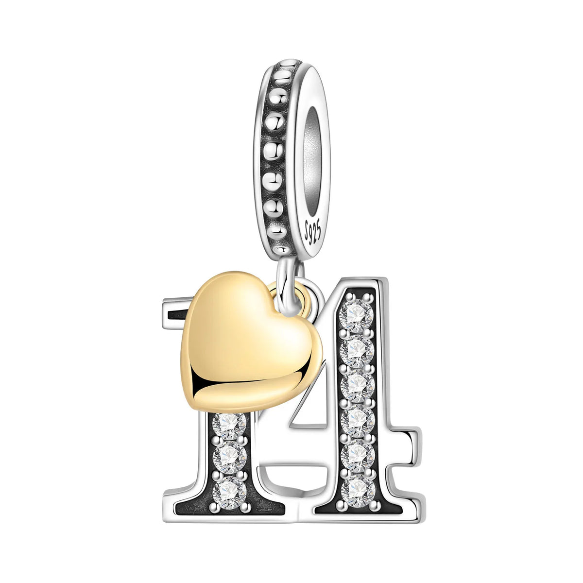 Zircon Butterfly Letter Charm