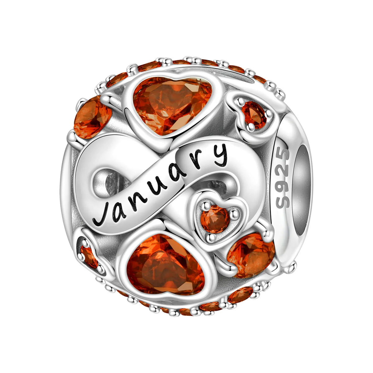 Silver Scroll Alphabet Charm