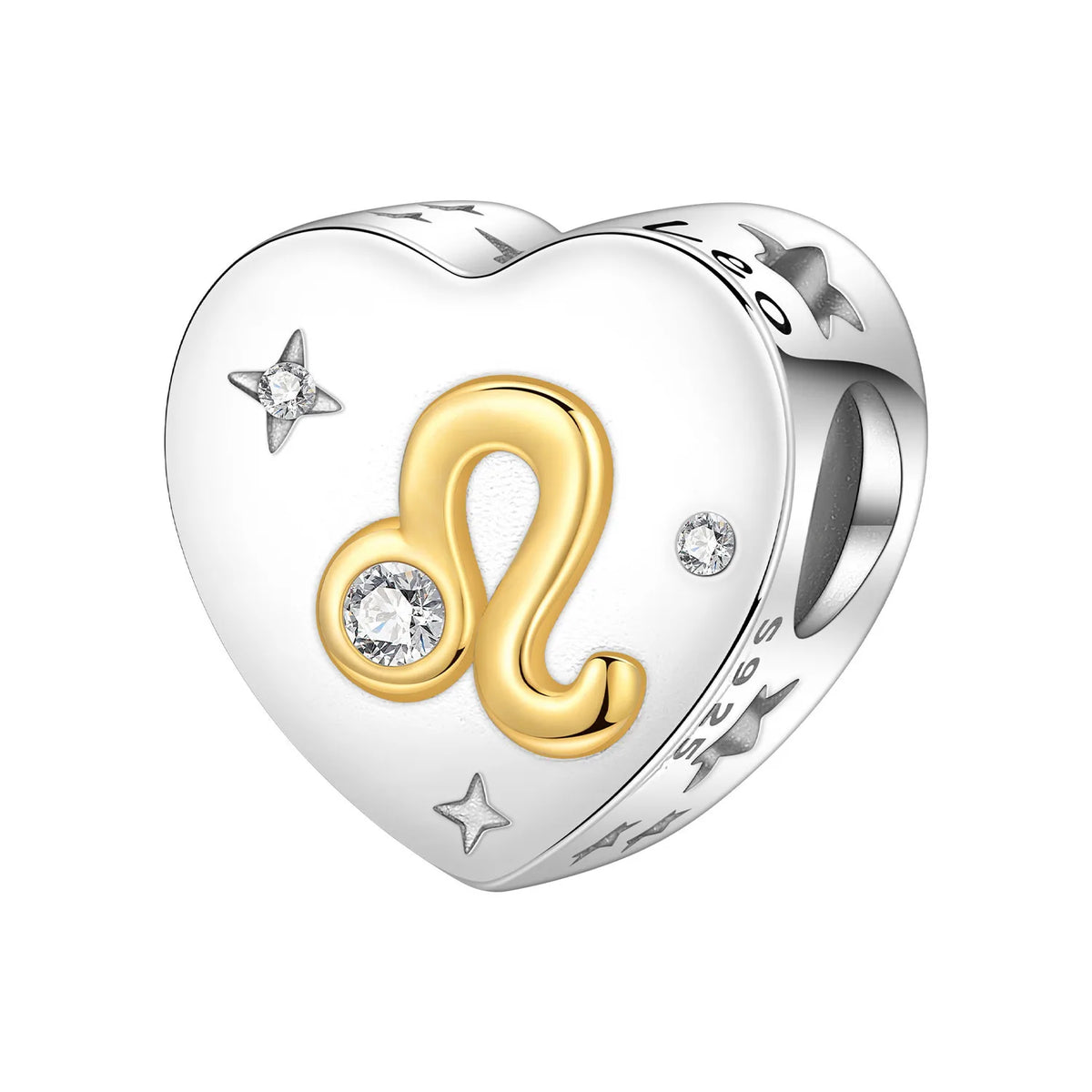 Silver Scroll Alphabet Charm