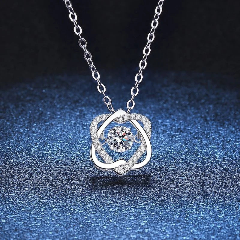 Moissanite Knot Pendant Necklace
