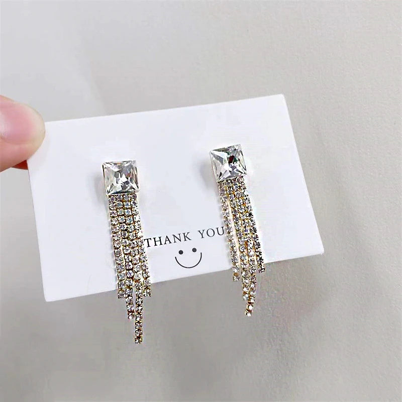 Crystal Vine Drop Earrings
