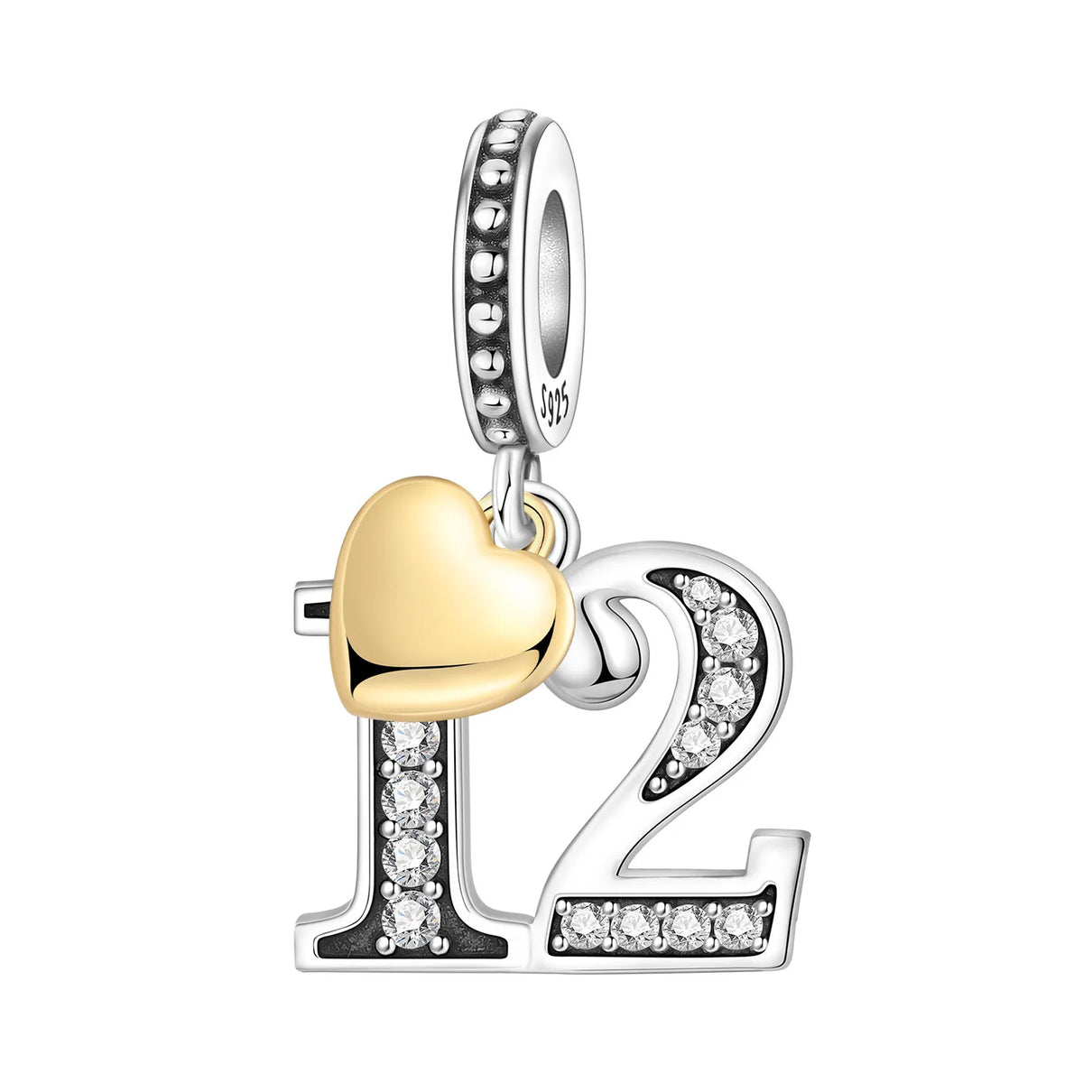 Zircon Butterfly Letter Charm