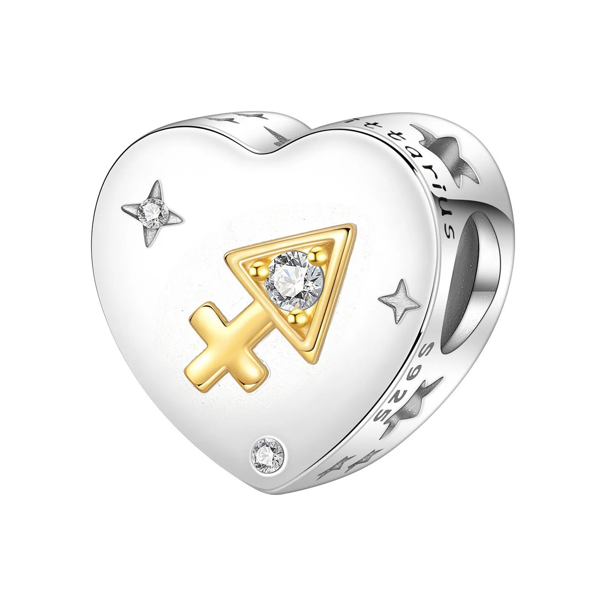 Silver Scroll Alphabet Charm