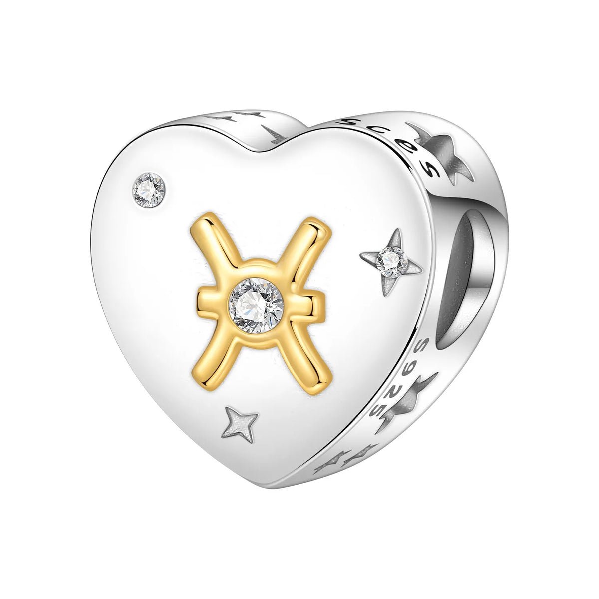 Silver Scroll Alphabet Charm