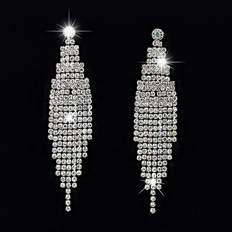 Crystal Vine Drop Earrings