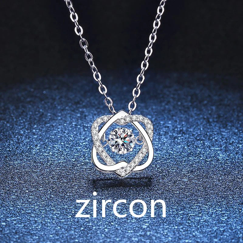 Moissanite Knot Pendant Necklace