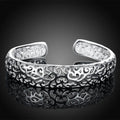Vintage Hollow Filigree Silver Cuff