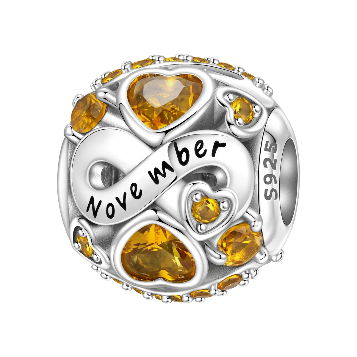 Silver Scroll Alphabet Charm