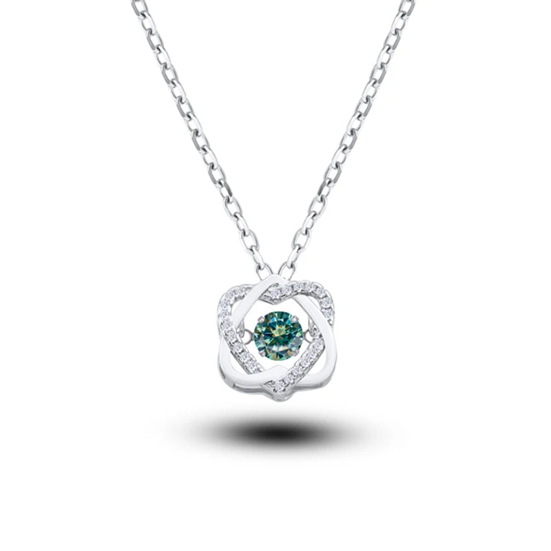 Moissanite Knot Pendant Necklace
