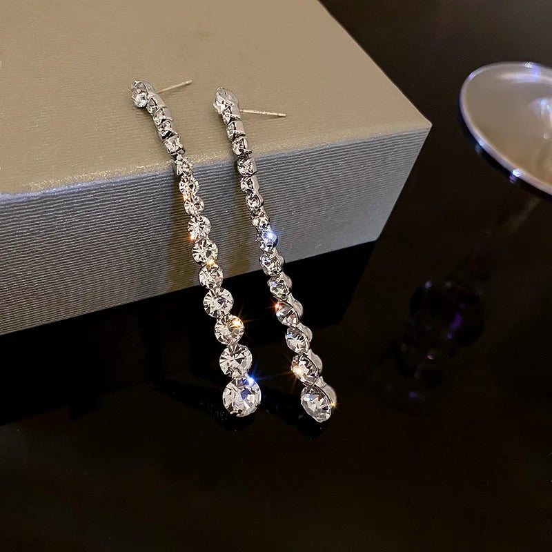 Crystal Vine Drop Earrings