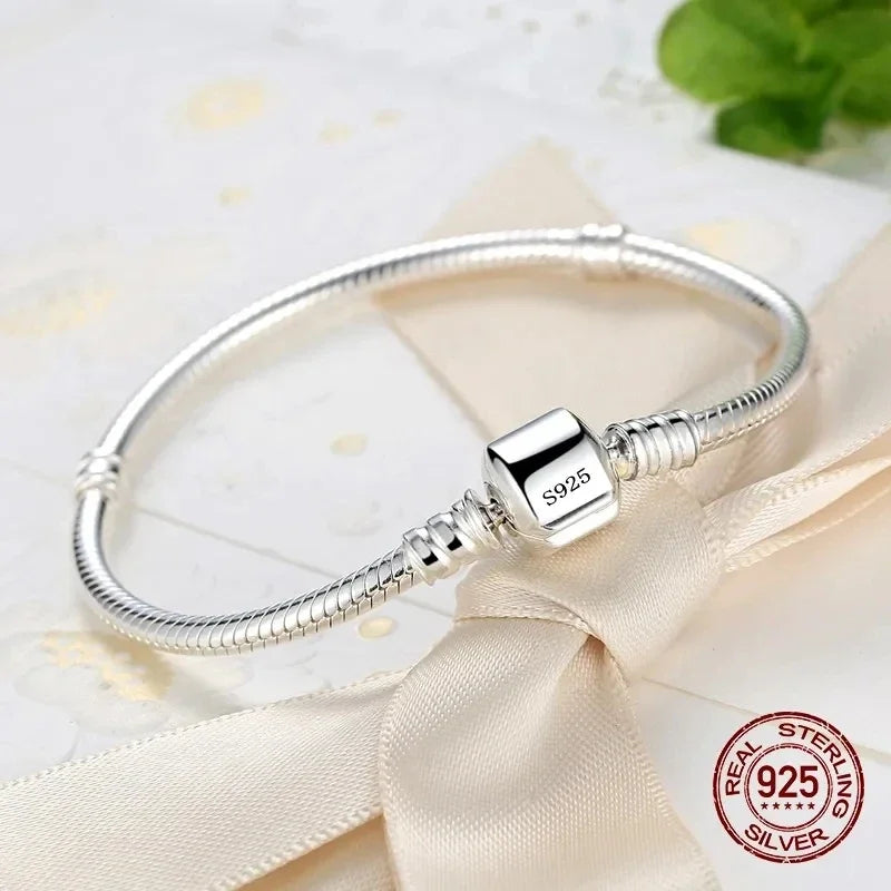 Classic Sterling Silver Snake Chain Bracelet