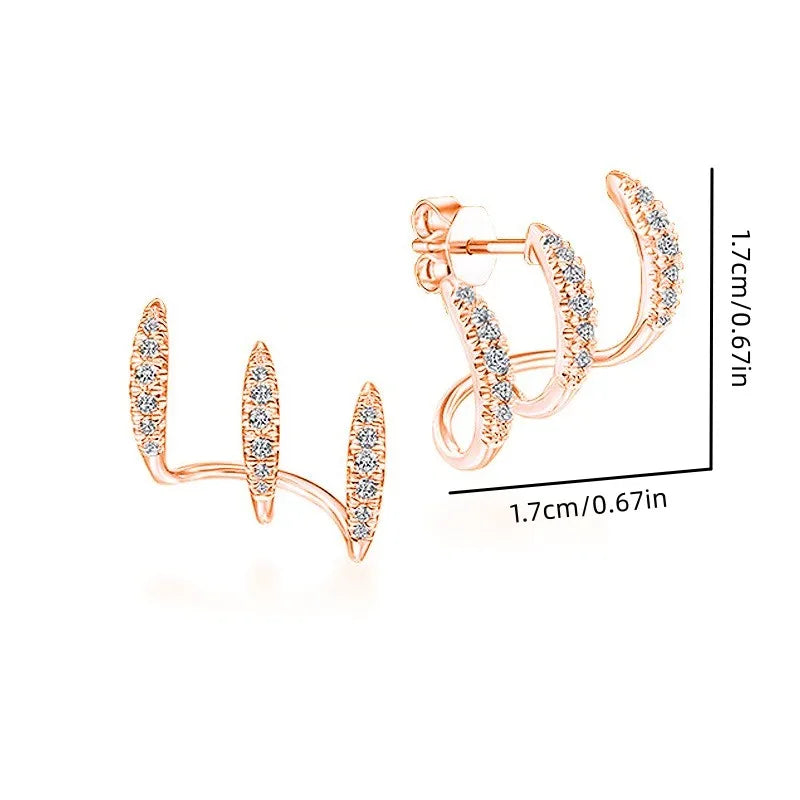 Silver Claw Crystal Earrings