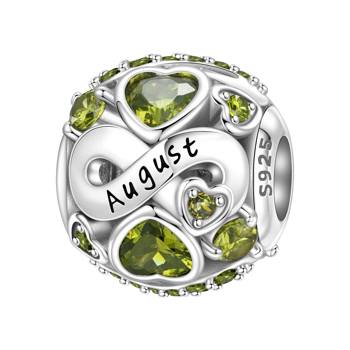Silver Scroll Alphabet Charm
