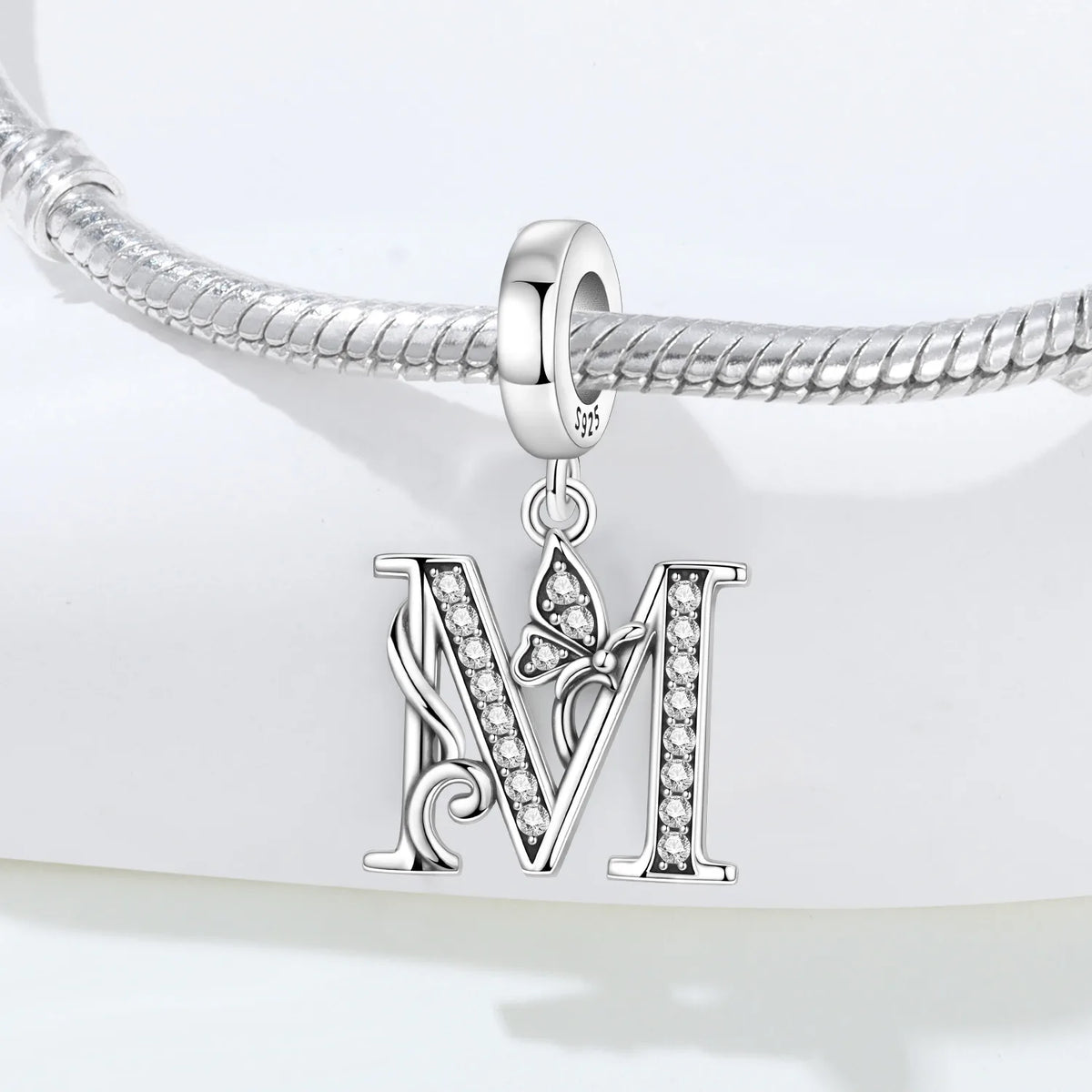 Zircon Letter Dangle Bead
