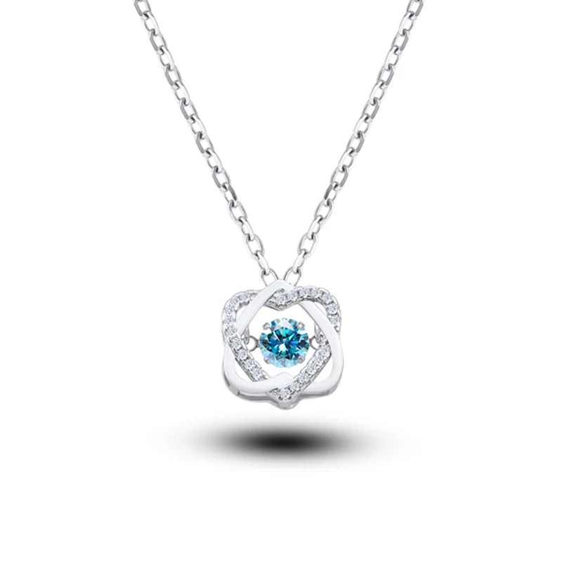 Moissanite Knot Pendant Necklace