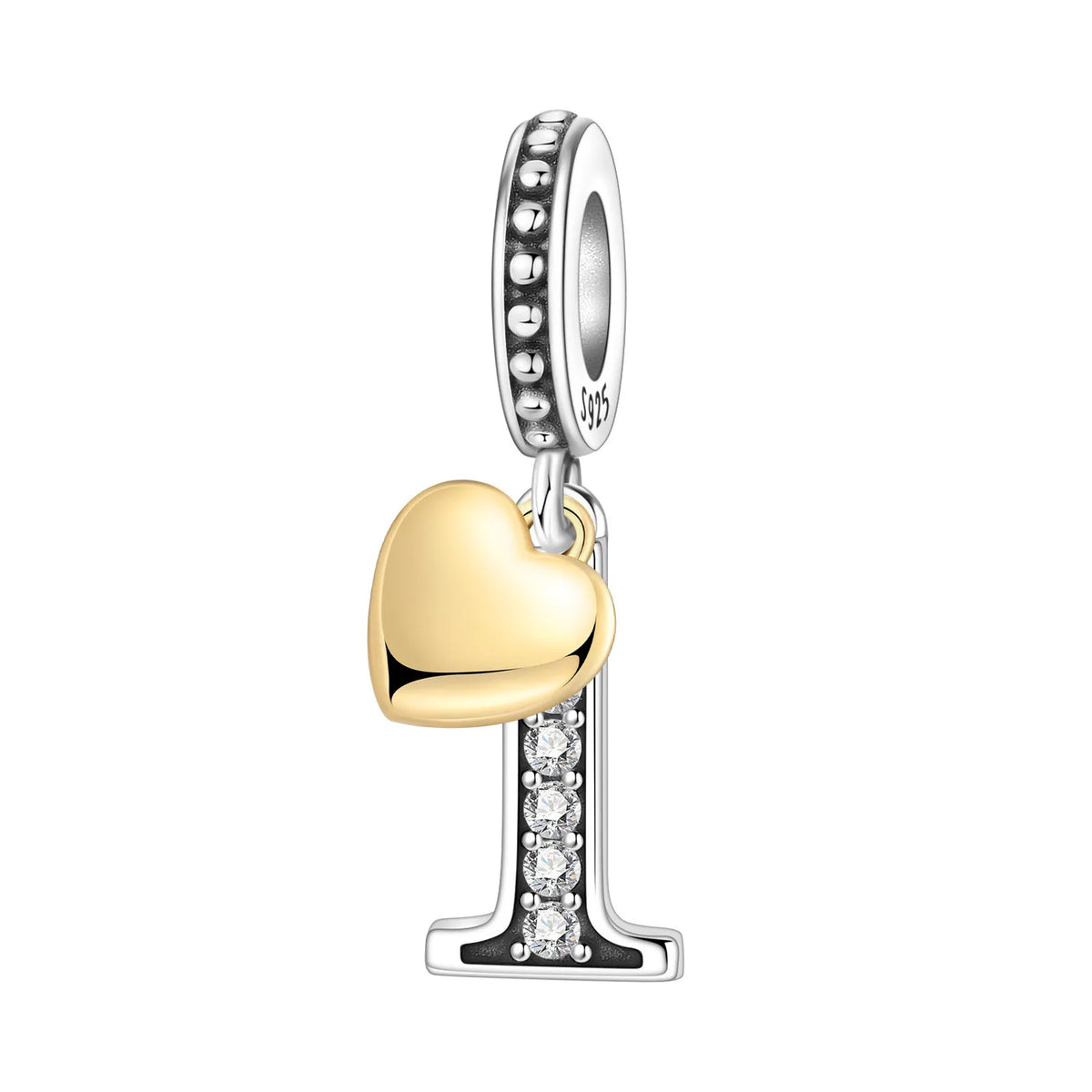 Zircon Butterfly Letter Charm