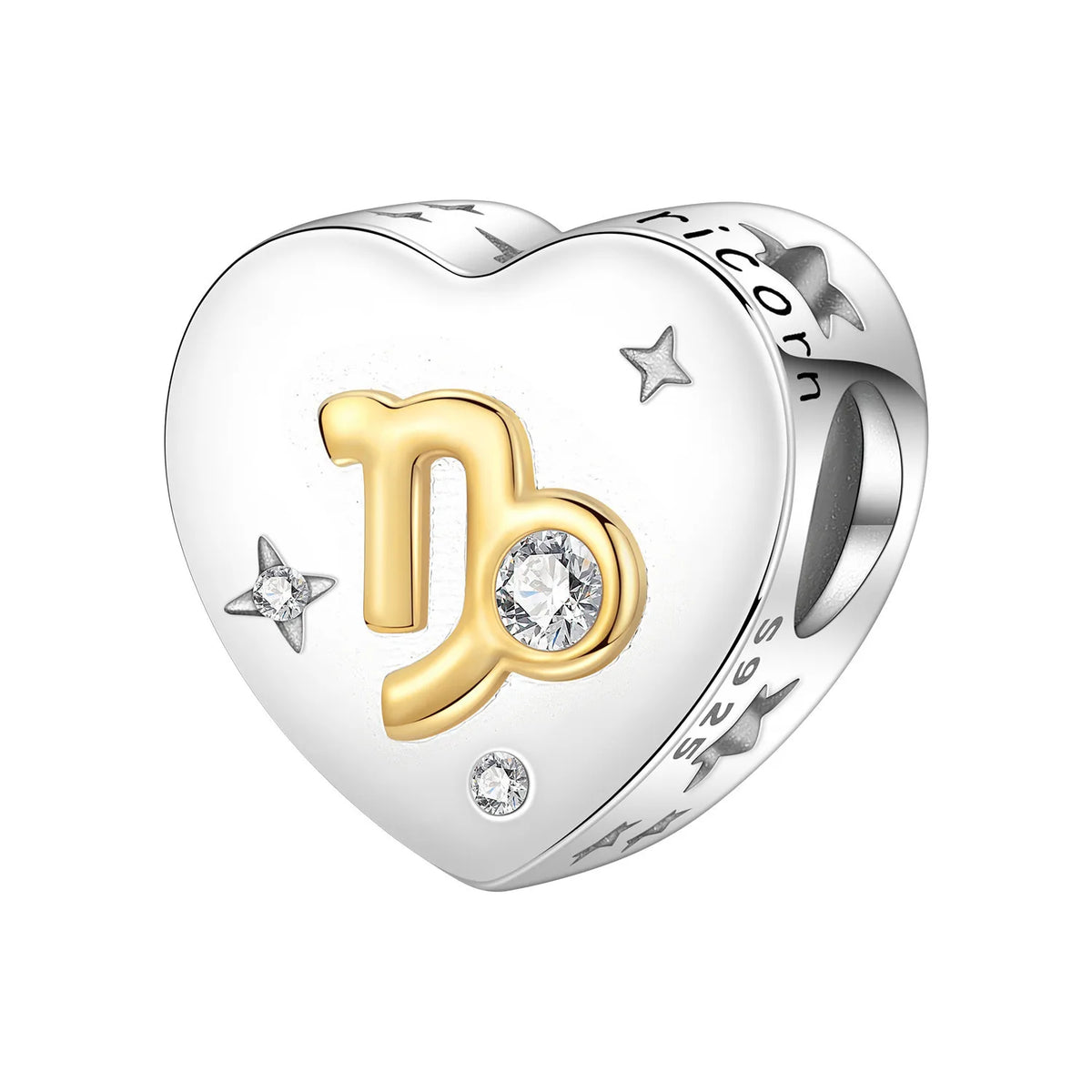Silver Scroll Alphabet Charm
