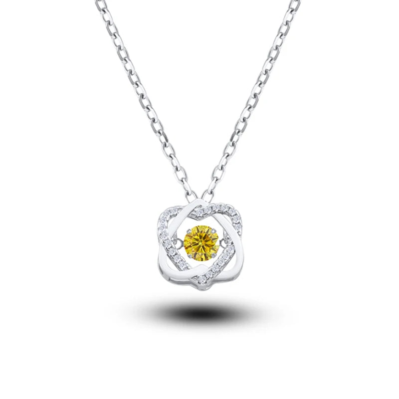 Moissanite Knot Pendant Necklace