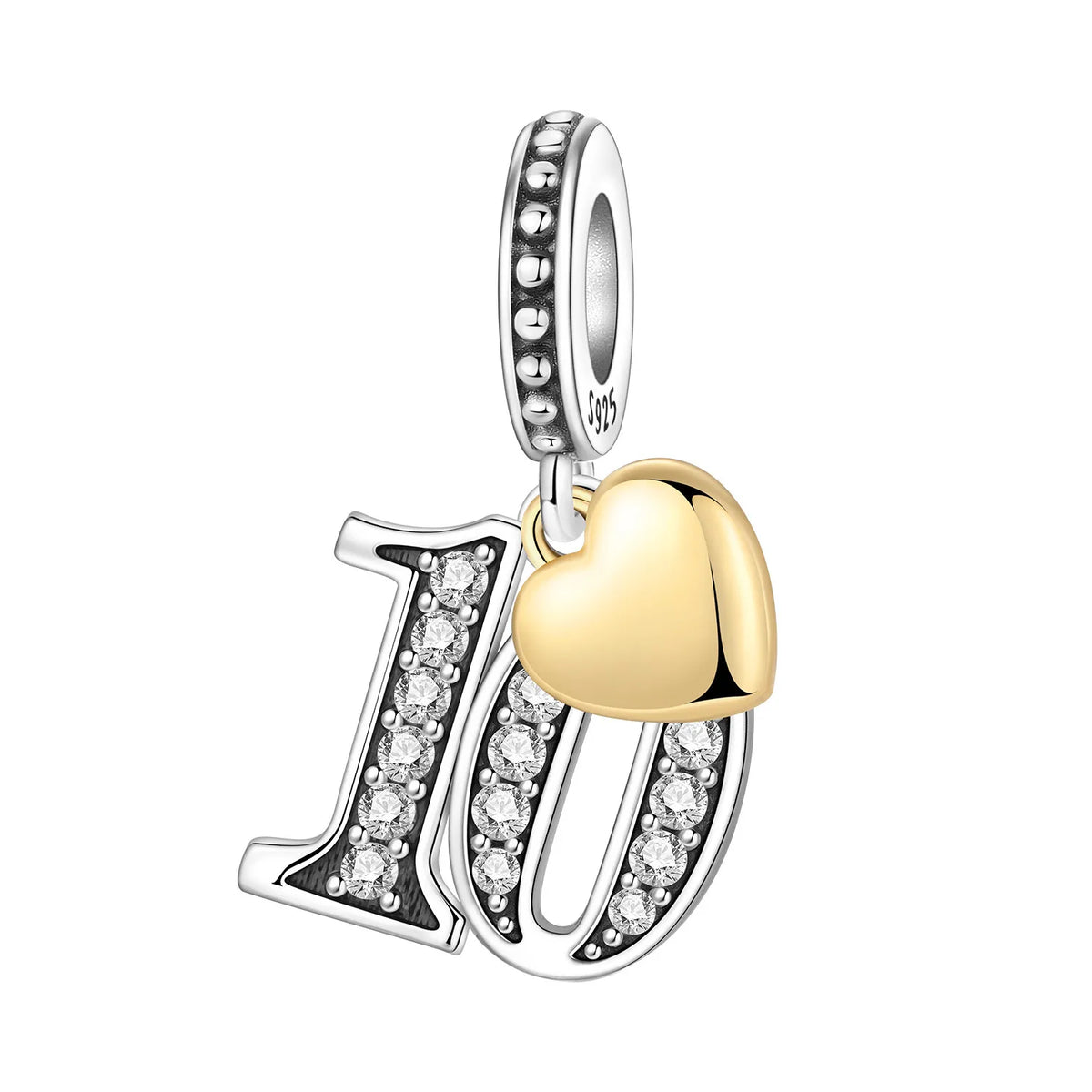Zircon Butterfly Letter Charm