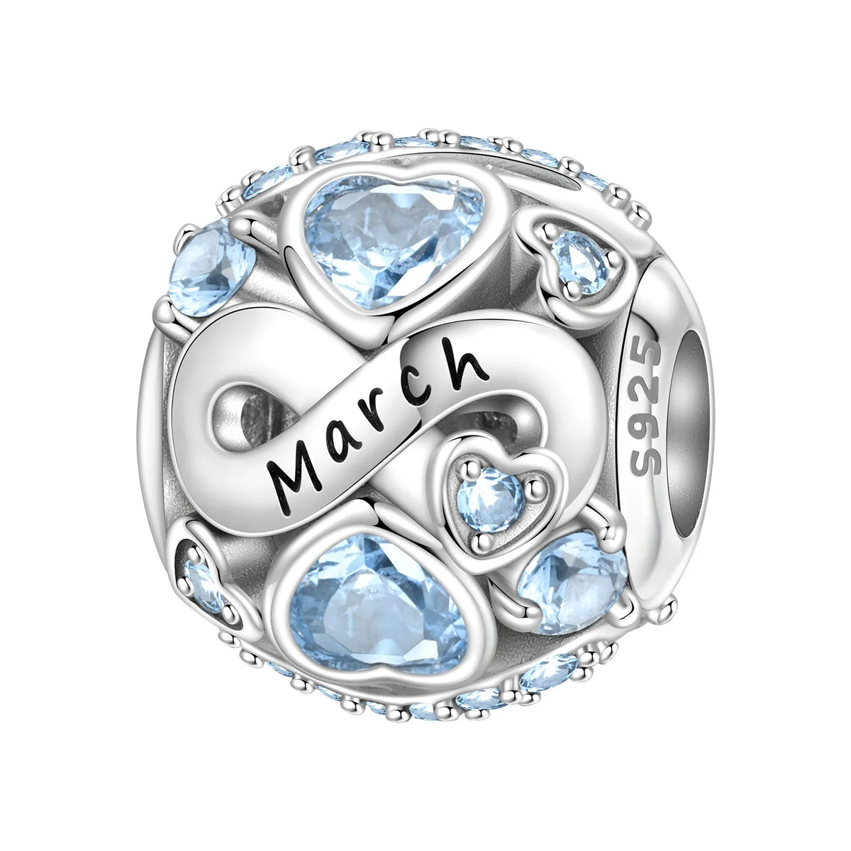 Silver Scroll Alphabet Charm