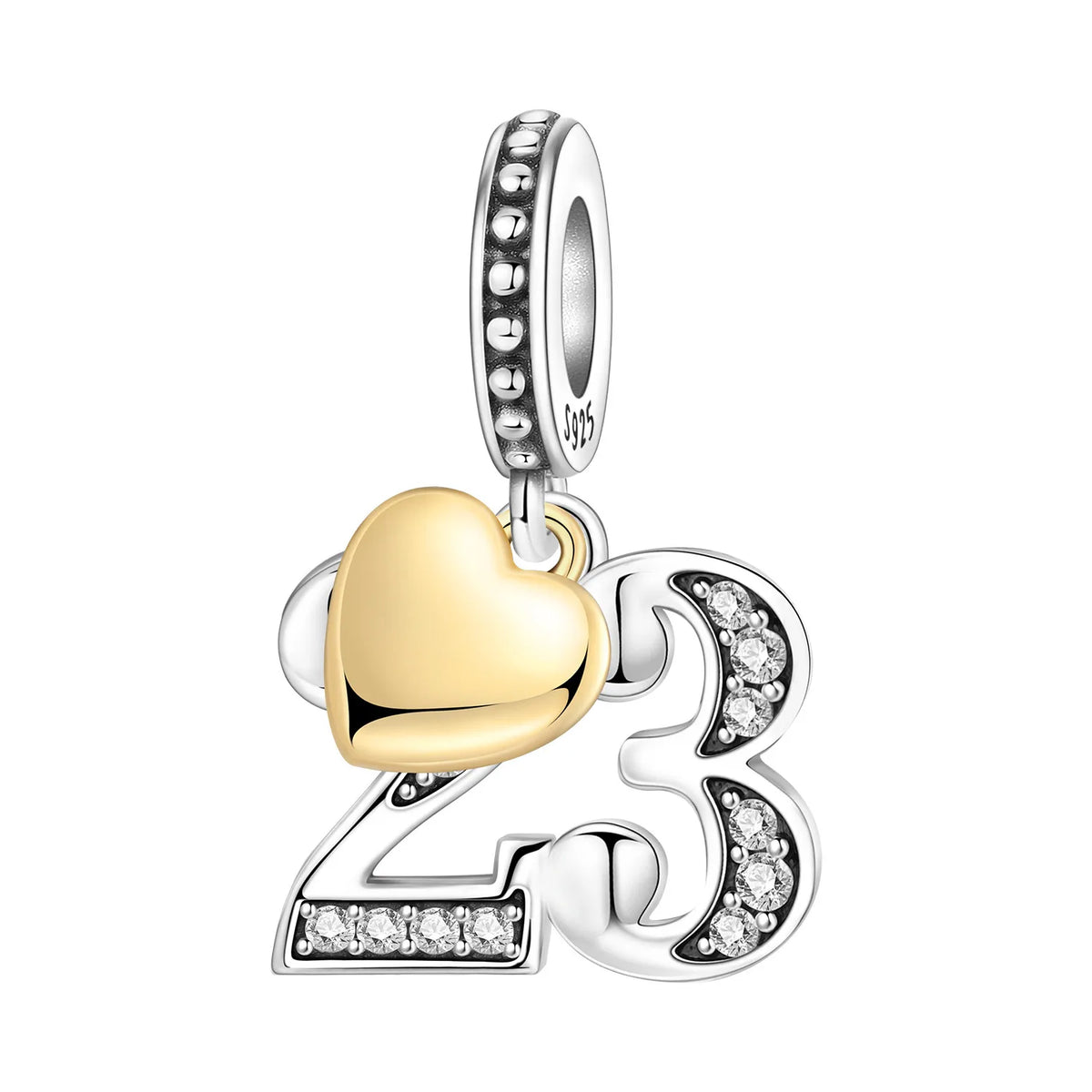 Zircon Butterfly Letter Charm