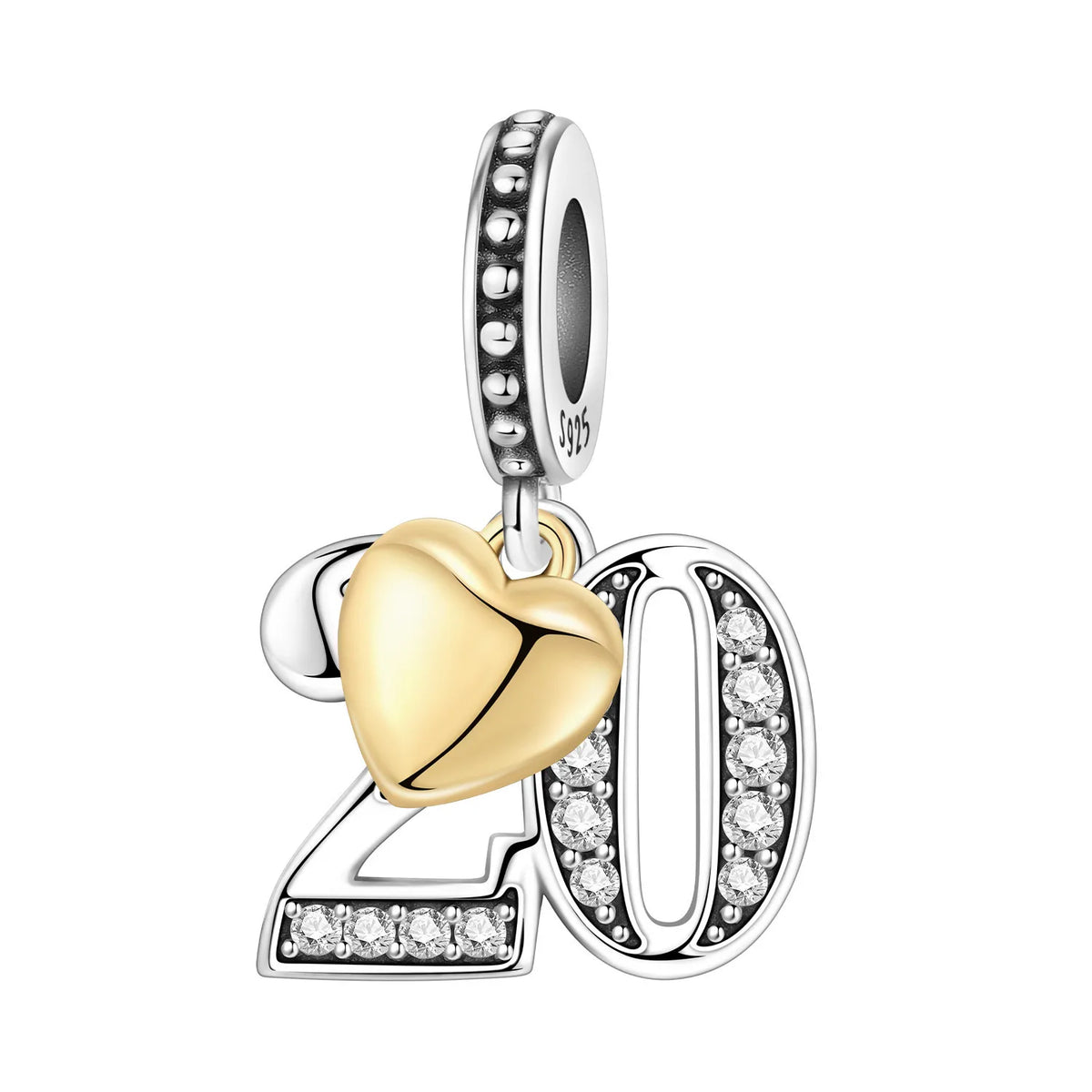Zircon Butterfly Letter Charm