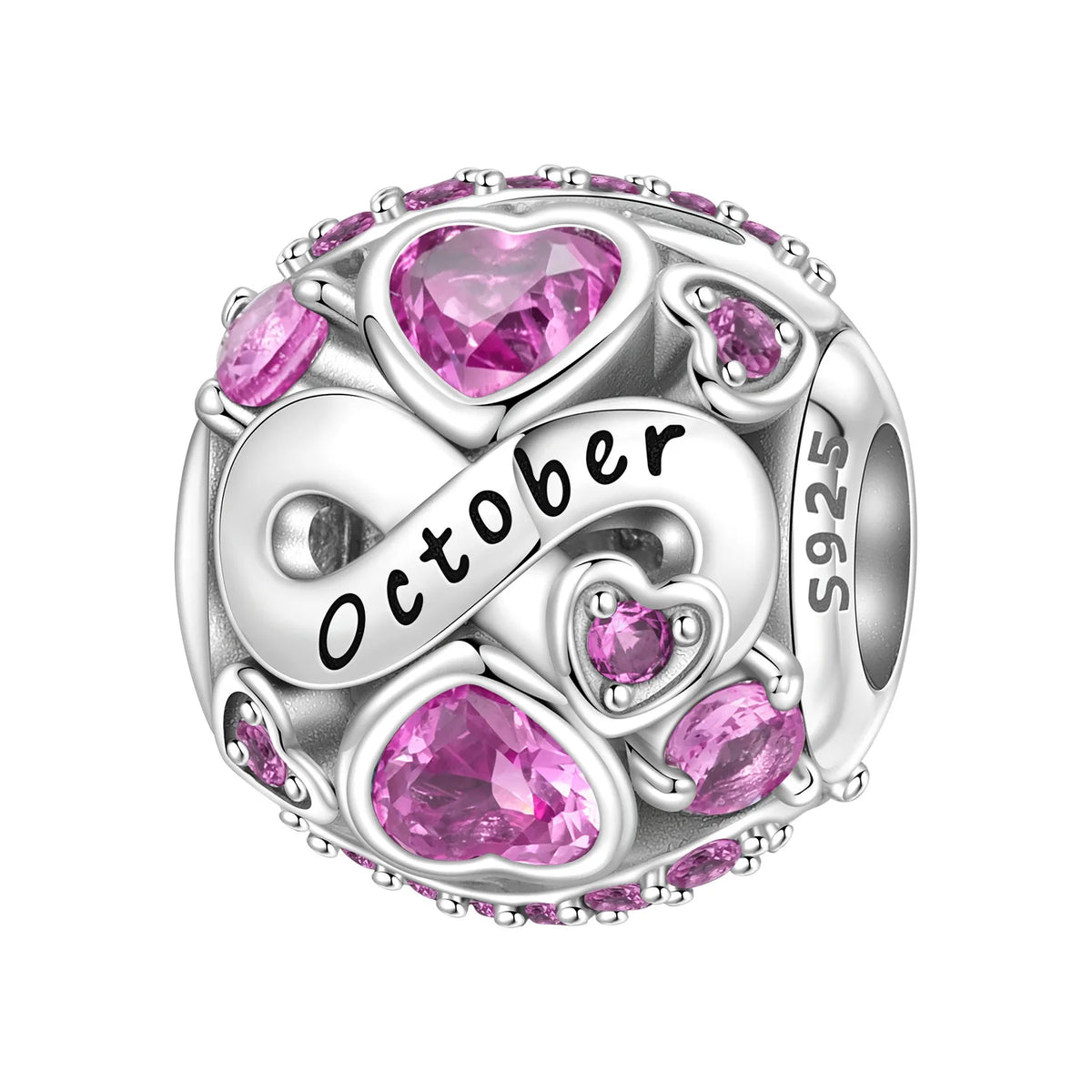 Silver Scroll Alphabet Charm