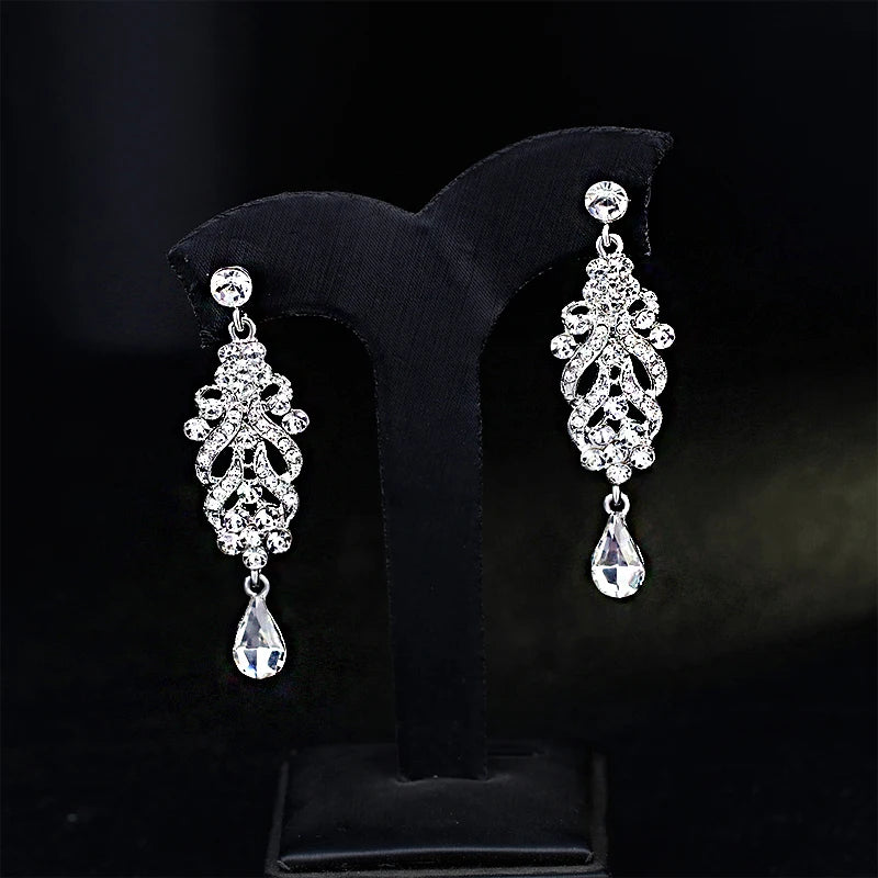 Crystal Vine Drop Earrings