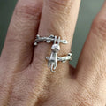 Vintage Blue-Eyed Cat Ring