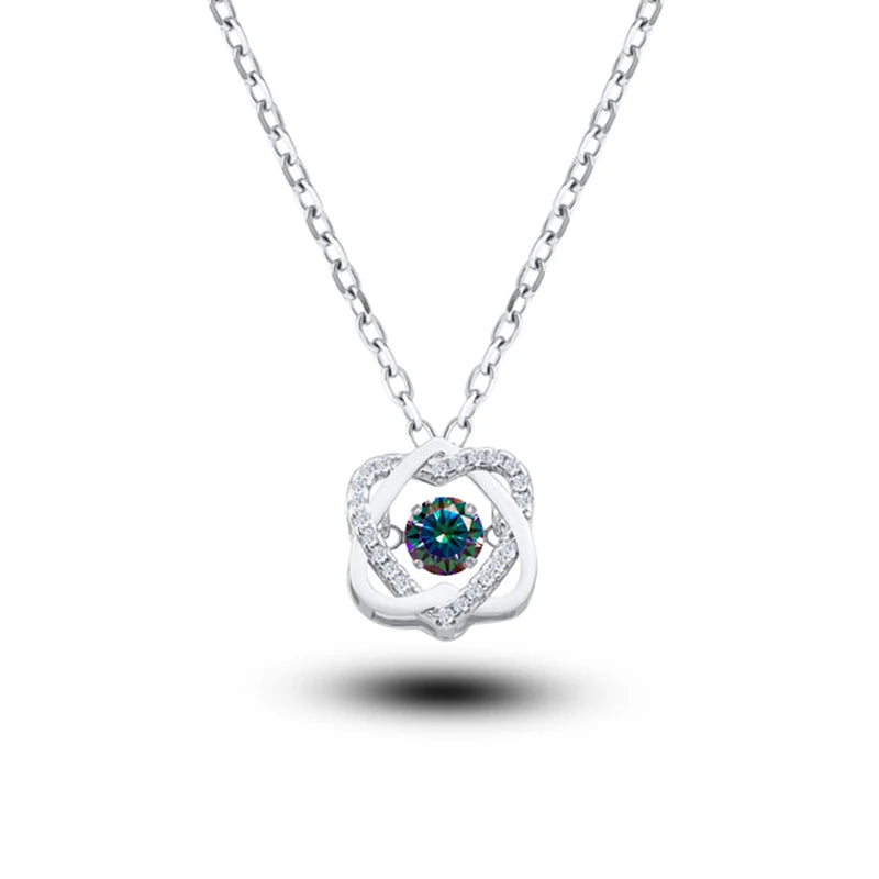 Moissanite Knot Pendant Necklace