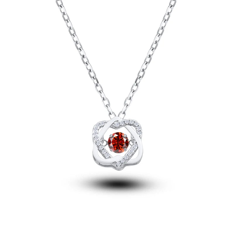 Moissanite Knot Pendant Necklace
