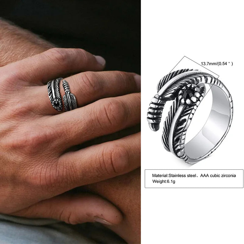 Vintage Black Stone Signet Ring