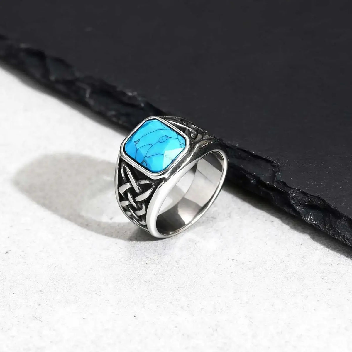 Vintage Black Stone Signet Ring