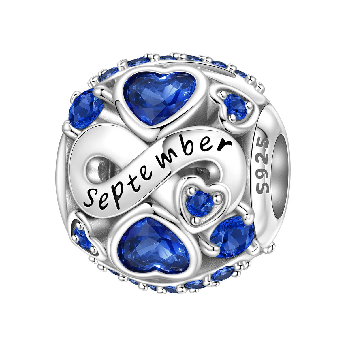Silver Scroll Alphabet Charm