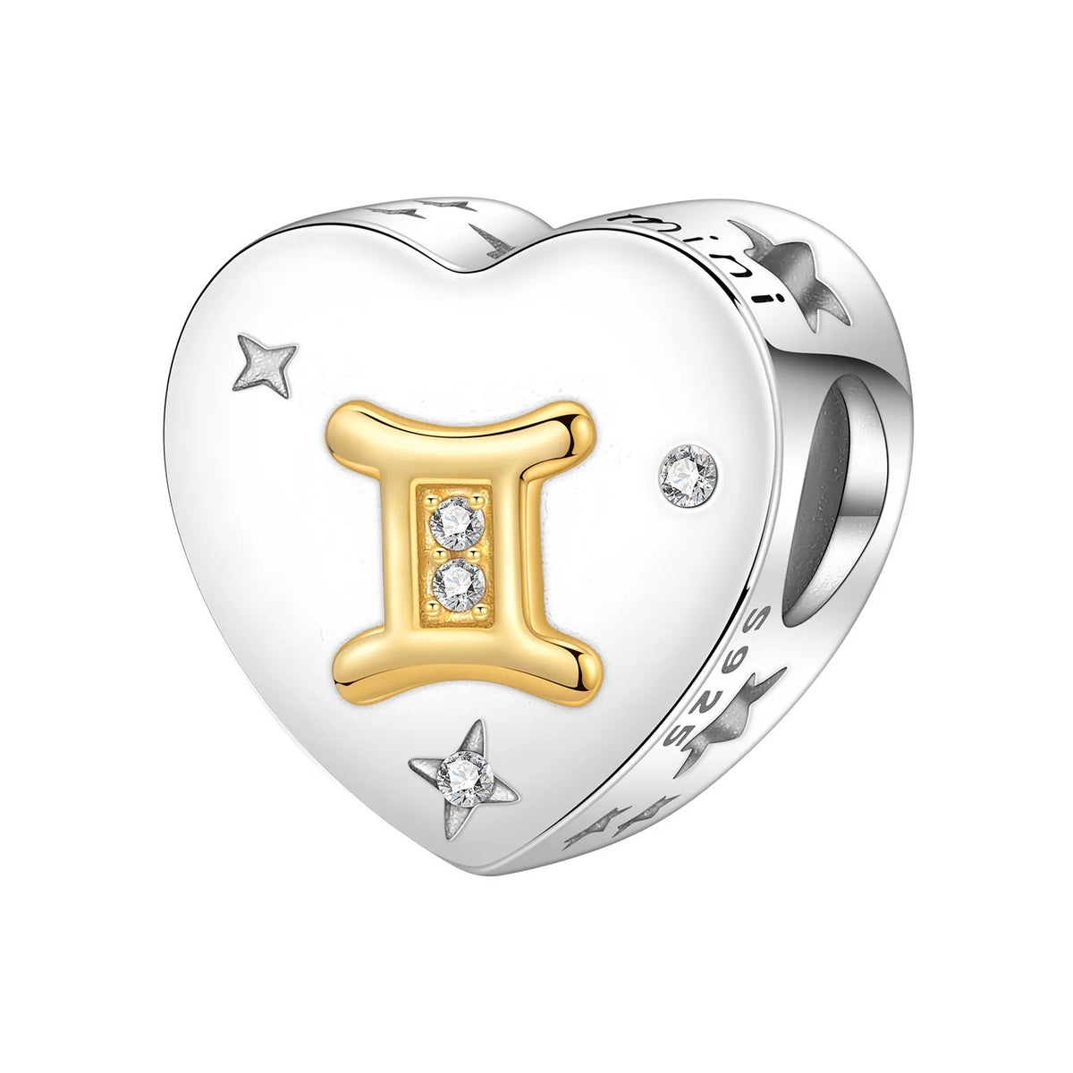 Silver Scroll Alphabet Charm