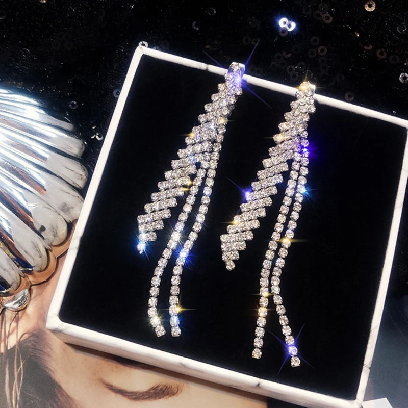 Crystal Vine Drop Earrings