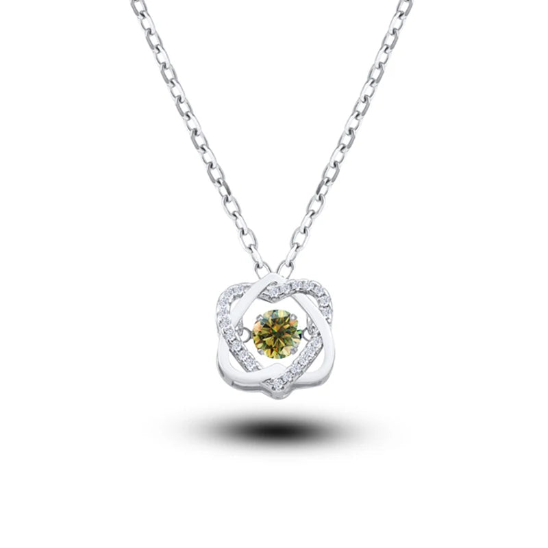 Moissanite Knot Pendant Necklace