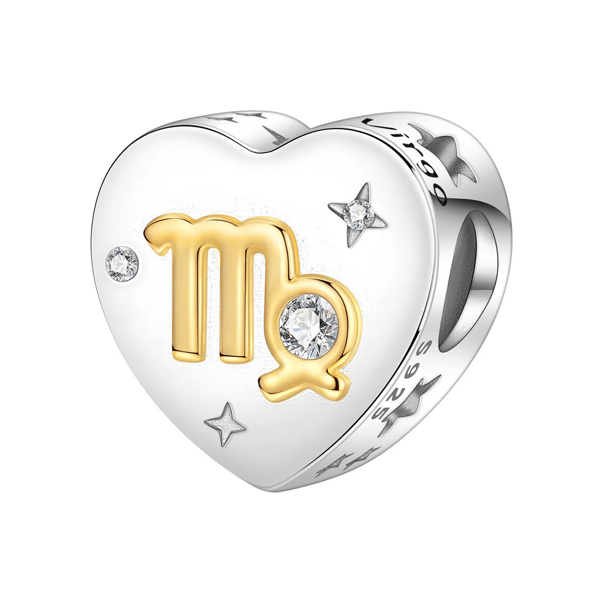Silver Scroll Alphabet Charm