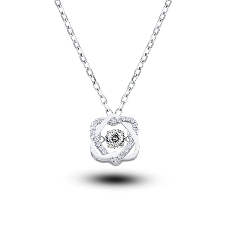 Moissanite Knot Pendant Necklace