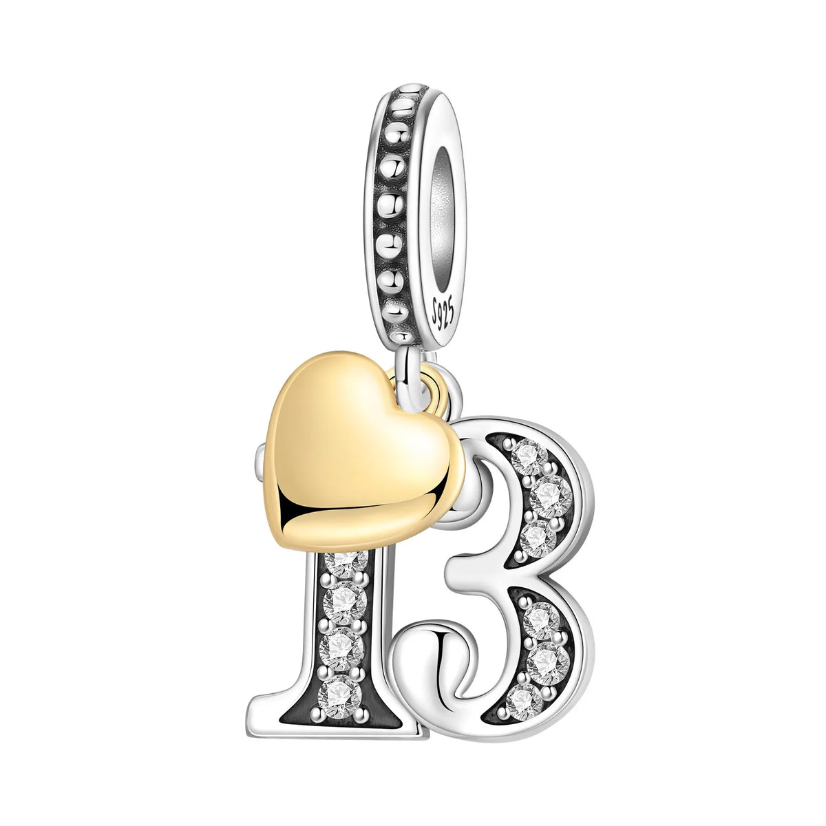 Zircon Butterfly Letter Charm