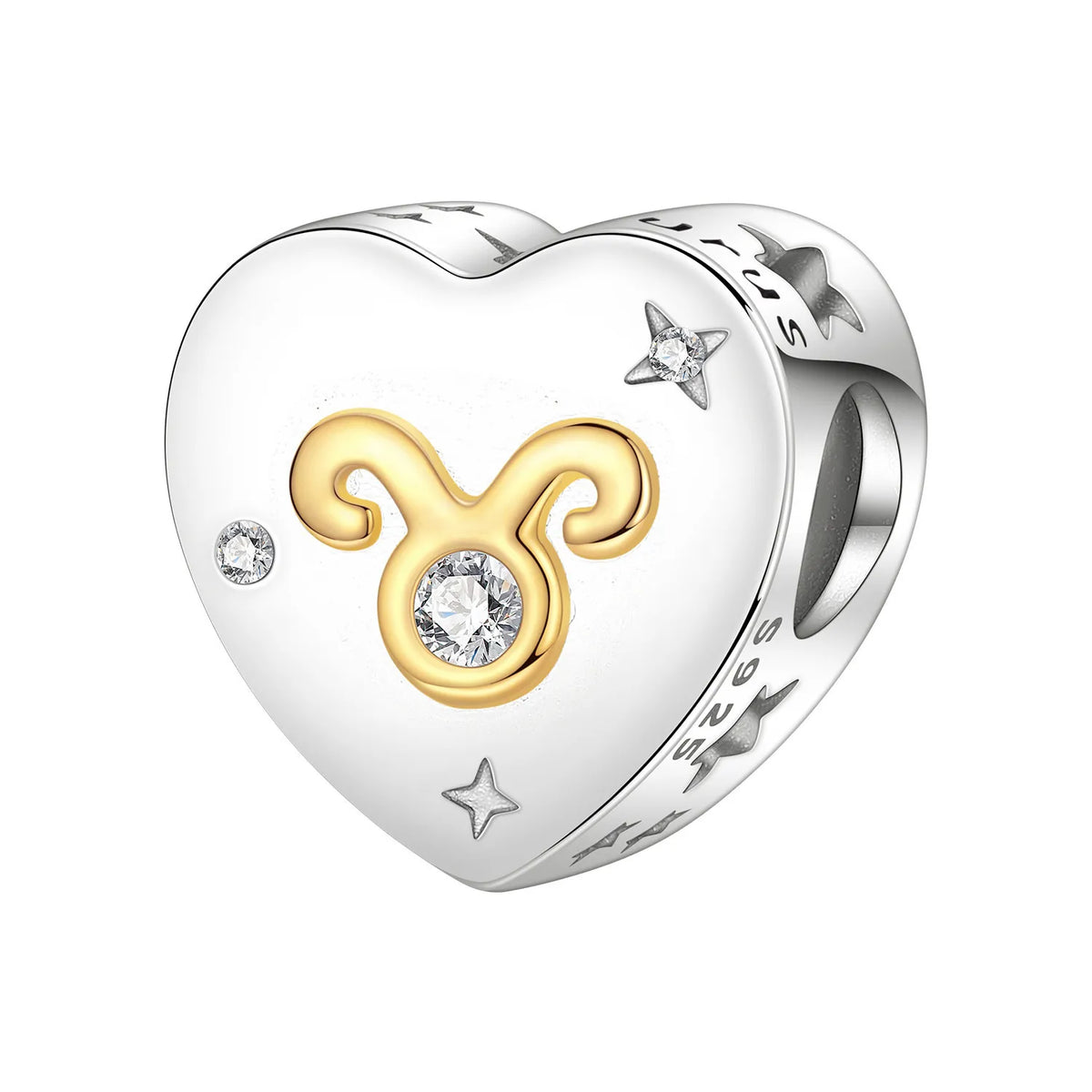 Silver Scroll Alphabet Charm